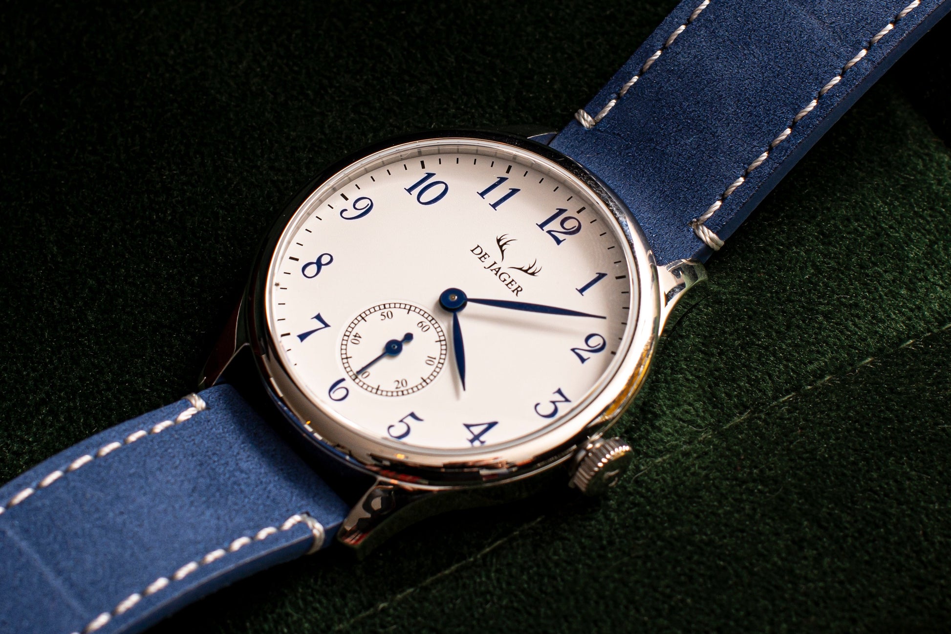 DeJager Blue men’s luxury watch with quick release strap