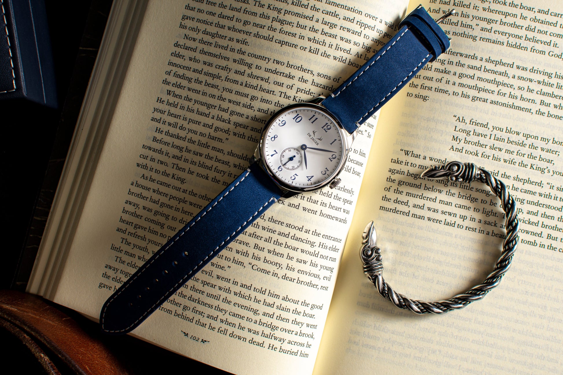 DeJager Blue men’s luxury watch with quick release strap