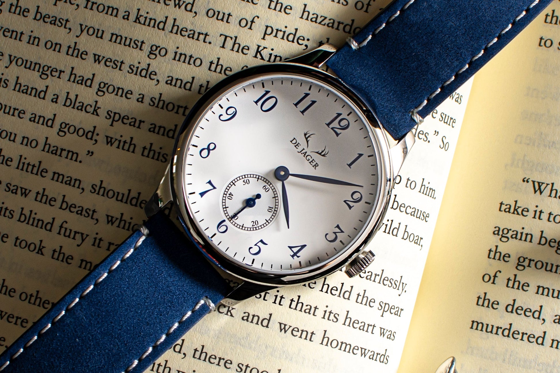 DeJager Blue men’s luxury watch with quick release strap